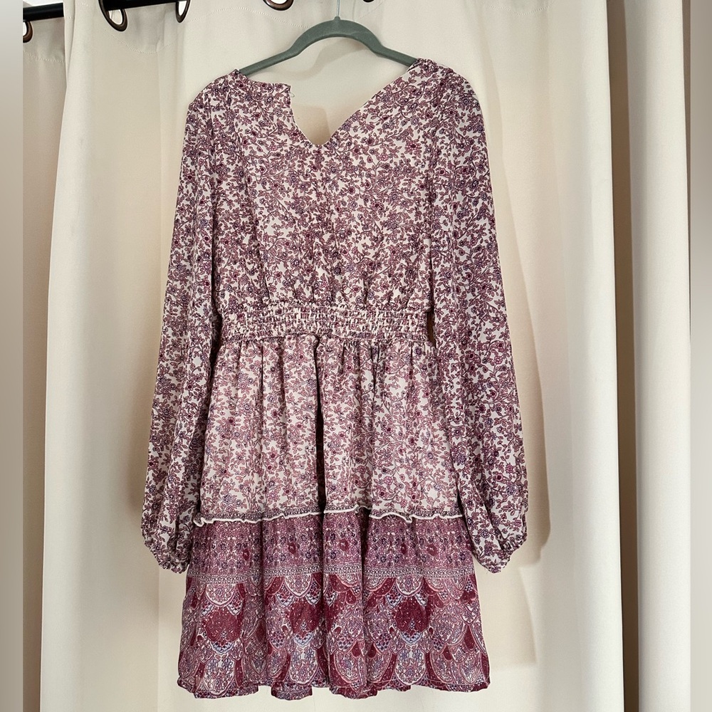Long sleeve flowy dress